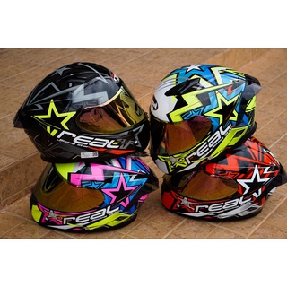 หมวกกันน็อค REAL HELMETS รุ่น RAPTOR ลาย RISING STAR ✨⭐🌟