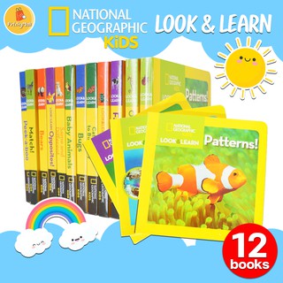 หนังสือบอร์ดบุ๊ค National Geographic Kids Look &amp; Learn 12 เล่ม Box Set (มีกล่อง) พร้อมส่งจากไทย