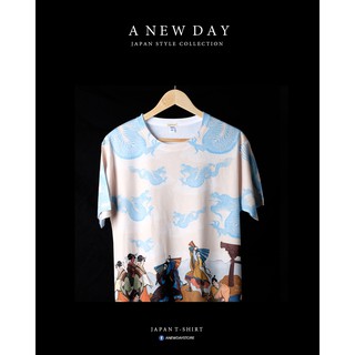 A NEW DAY 136  เสื้อสไตล์ญี่ปุ่น japan tattoo ลายมังกรญี่ปุ่น