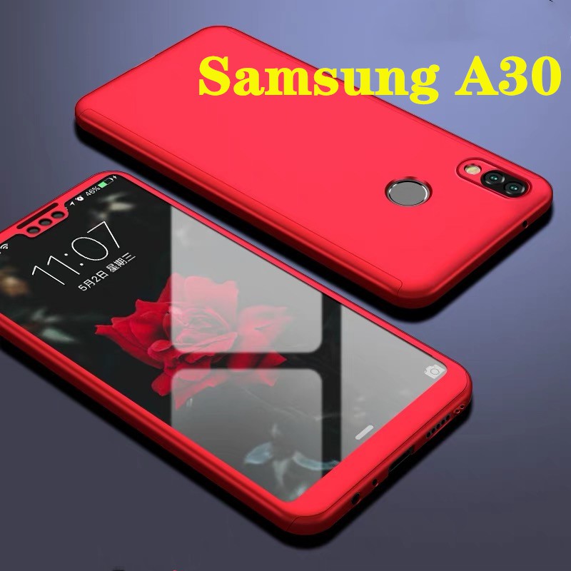 Case Samsung Galaxy A30 เคสซัมซุง เคสประกบหน้าหลัง แถมฟิล์มกระจก1ชิ้น เคสแข็ง เคสประกบ 360 องศา สวยแ