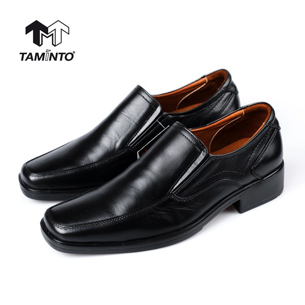 ส่งฟรี! Taminto รองเท้าหนังแท้ ผู้ชาย แบบสวม Loafers หัวตัด นักศึกษา / ทำงาน ทรงสุภาพ เบา B5908
