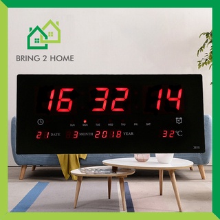 แหล่งขายและราคาBring2 Home นาฬิกาดิจิตอล LED DIGITAL CLOCK รุ่น 3615 สามารถติดตั้งแบบแขวนผนังได้ ขนาด 36X15X3CMอาจถูกใจคุณ