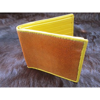 stingray  bifold wallet  beige กระเป๋าหนังปลากระเบนขัดเรียบสีเบส