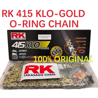 Rk HLY สายโซ่ 415 122L 132L 140L KLO ERO Oring Gold Y15 Y15ZR RS150 LC 135 LC135 Y125Z RXZ 125Z WAVE RFS