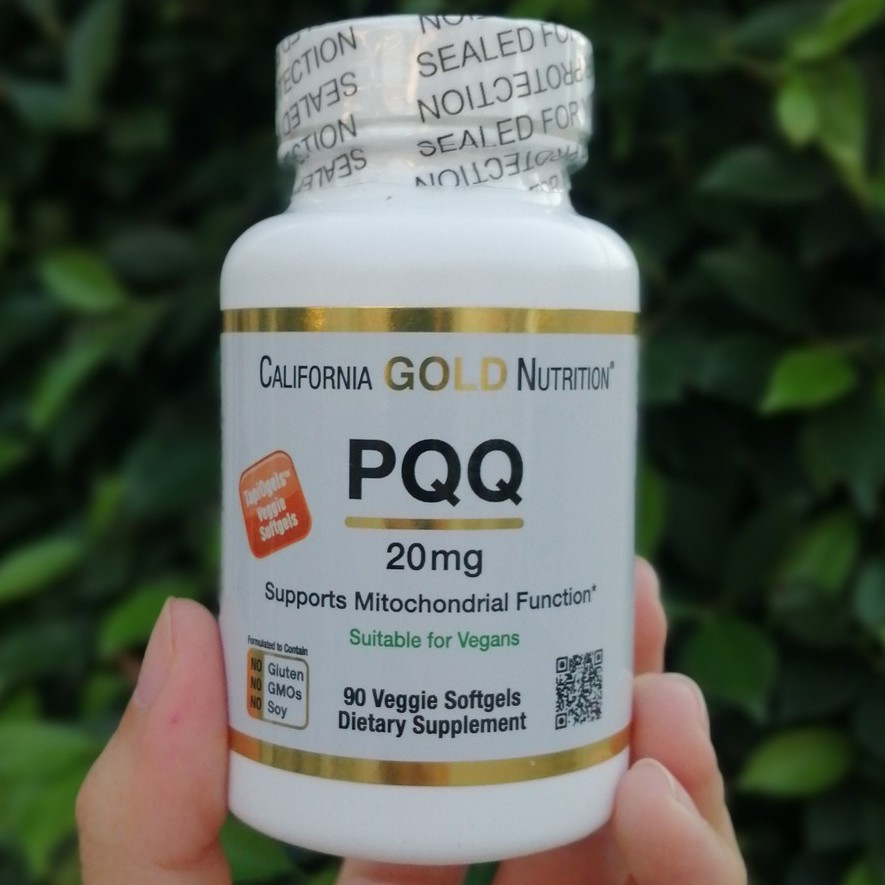 พีคิวคิว PQQ 20 mg 90 Veggie Softgels (California Gold Nutrition®) Pyrroloquinoline Quinone บำรุงหัว