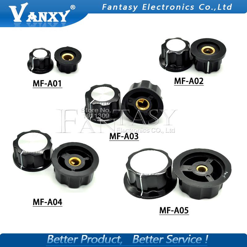 5Pcs MF-A01 MF-A02 MF-A03 MF-A04 MF-A05 Potentiometer Knob WH118/WX050 Rotary Switch Electronic 6mm