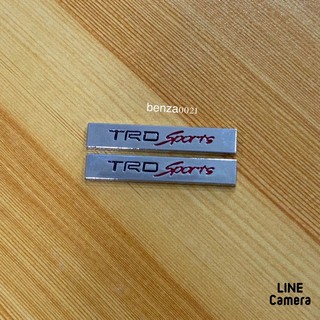 โลโก้* TRDsports เล็กคู่ งานโลหะ ( ขนาด* 1 x 5.9 cm ) ราคาต่อคู่