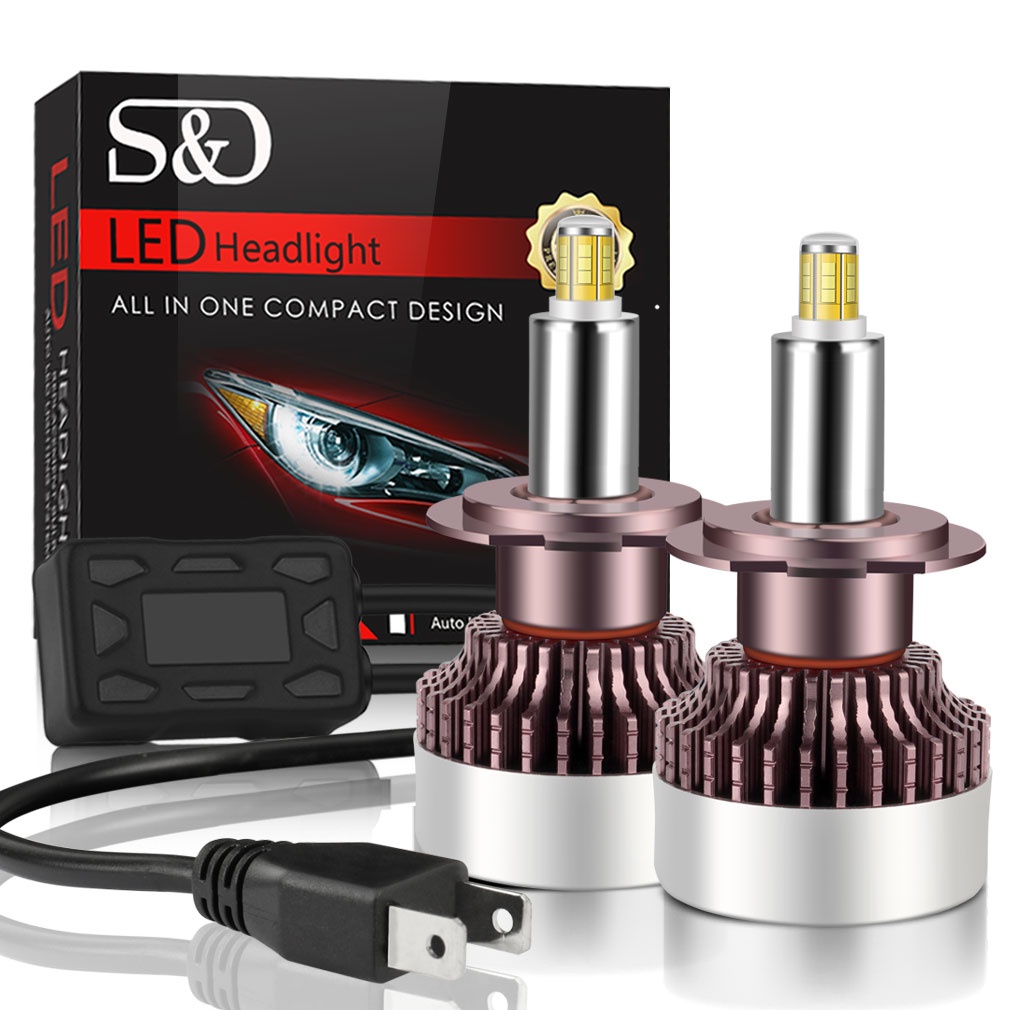 หลอดไฟหน้ารถยนต์ Led H1 H7 Led 25000LM H8 HB3 9005 HB4 9006 H11 9012 HIR2 12 ด้าน 80W พลังงานสูง สํา