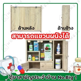 Home26 ตู้ยา No.Big1 ตู้ยาสามัญประจำบ้าน จัดเก็บยาให้เป็นระเบียบ สามารถแขวนผนังได้