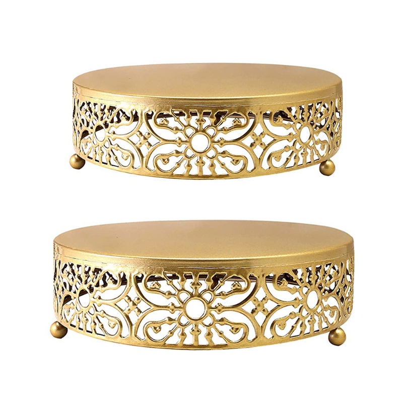 Be> 8 12 นิ้วรอบโลหะเค้กผู้ถือขนมหวานชีส Cupcake Pastry แผ่นแสดงถาดเสิร์ฟ Platter Party Favor