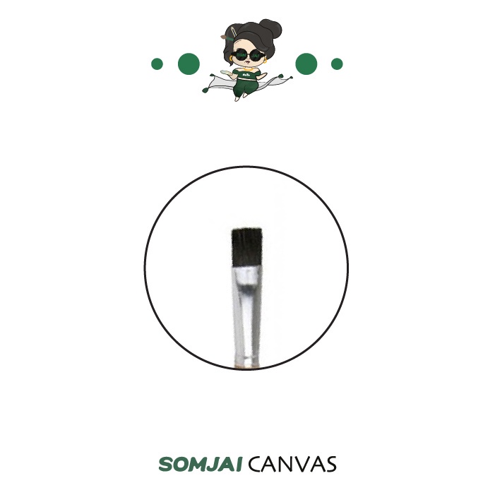 สง่า มะยุระ พู่กันชนิดหัวแบน พู่กันขนสังเคราะห์ พู่กันแบนขนสังเคราะห์ พู่กันเบอร์ 1 - 12 - รูปที่ 2