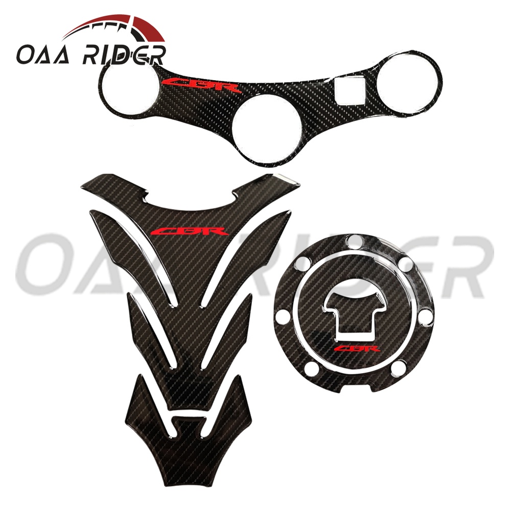 Gas Cap Cover Fuel Tank Pad Triple Clamp Sticker Decal For Honda CBR 600 F4i CBR600F4i 2001 2002 200