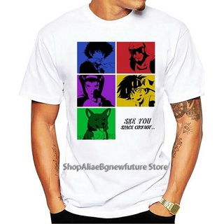 [S-5XL]เสื้อยืดแขนสั้น ผ้าฝ้าย โอเวอร์ไซซ์ ลาย Cowboy Bebop แฟชั่นสําหรับผู้ชาย