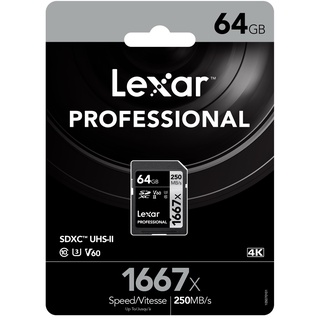 Lexar 64GB SDXC Professional 1667x (250MB/s)