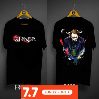 เสื้อวินเทจผญ - JOKER คอลเลกชันวัฒนธรรมวินเทจแรงบันดาลใจผ้าฝ้ายเสื้อยืดหลวมเสื้อผ้าสําหรับผู้ชายเสื