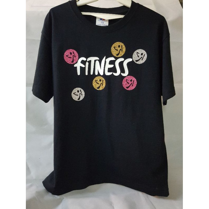 เสื้อยืดสีดํา Zumba Fitness BLING