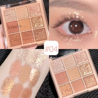 Dikalu eyeshadow (DKL901) อายแชโดว์ พาเลทตา 9 สี เนื้อดินน้ำมัน เนื้อใยไหม ประกายชิมเมอร์ สีสวย ติดทน กันน้ำ กันเหงื่อ