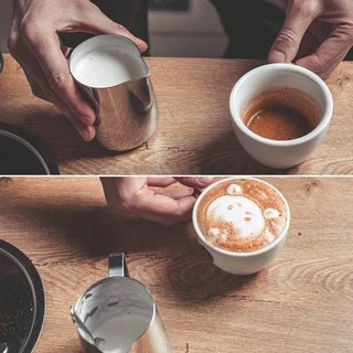 【จัดส่งทันที】ถ้วยตวงกาแฟ เหยือกตีฟองนม ขนาด 350ml/600ml /1000ML Stainless Milk Pitcher สเตนเลส304 ถ้วยตีฟองนม เหยือกกาแฟ