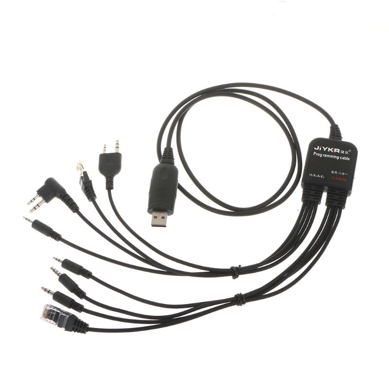 Kok Usb 8 In1 สายเคเบิ้ลโปรแกรมสําหรับ Baofeng Kenwood Tyt Qyt สําหรับ Motorola และอื่นๆ