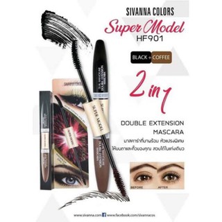 Sivanna Colors Super Model 2in1 Double Extension Mascara HF901