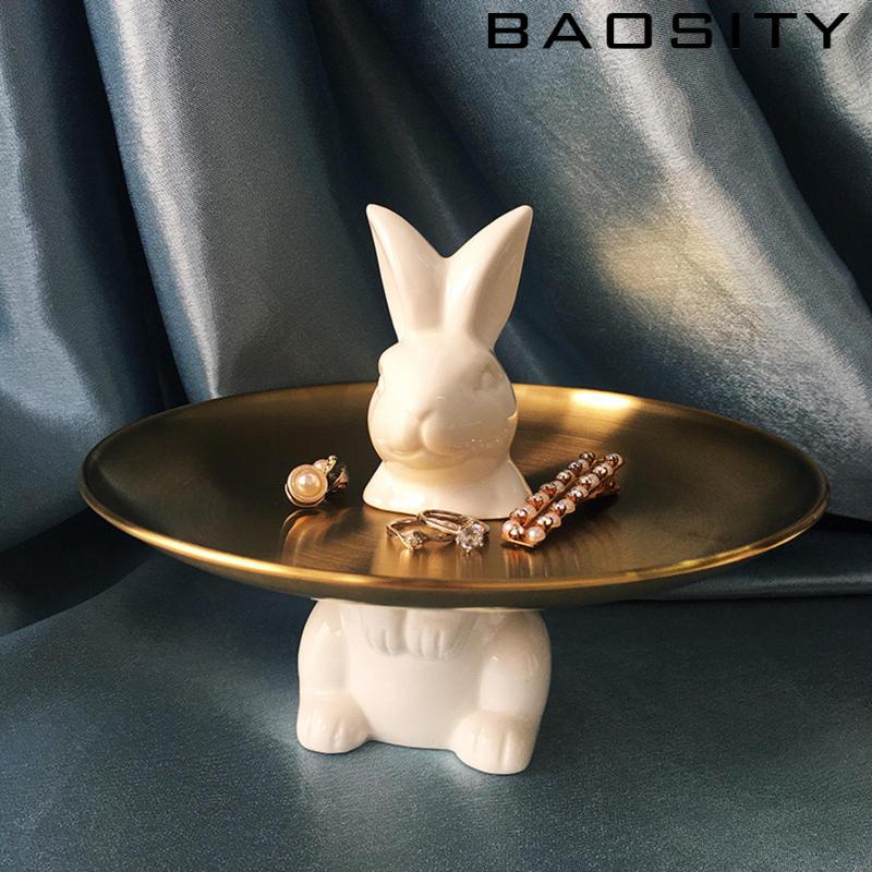 BAOSITY Rabbit Tray Cute W Base Modern Durable Bunny for Fruit Food ...