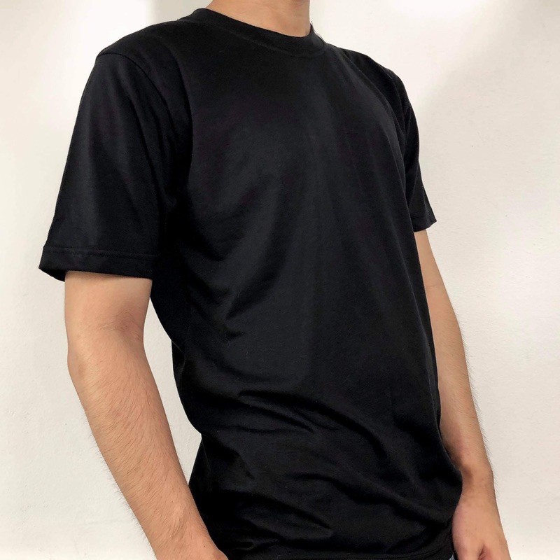 เสื้อยืดคอกลมสีดำ มีเก็บปลายทาง