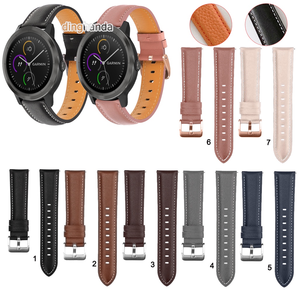 สายหนังแฟชั่นสำหรับ Garmin Vivoactive 3 5 6 Active 5 Vivomove HR