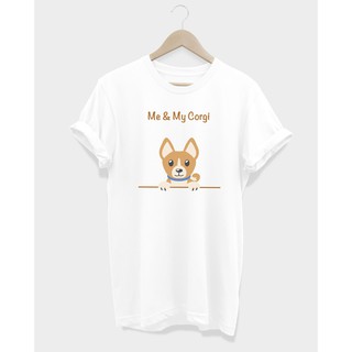 เสื้อยืดลายหมา คอร์กี้ Me &amp; My Corgi