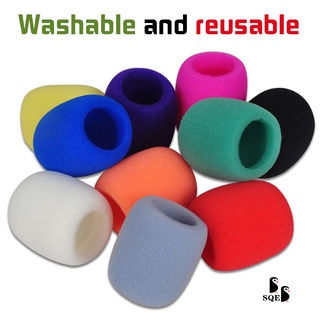 [Washable] ฟองน้ําครอบไมโครโฟน แบบหนา กันเสียงรบกวน กันม้วน ใช้ซ้ําได้ สําหรับคาราโอเกะ KTV 5 10 ชิ้น