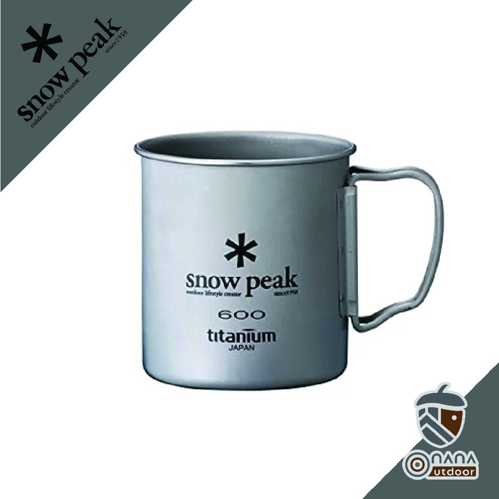 Snow peak Titanium Single Cup 600 (Big Font)