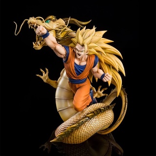 โมเดลฟิกเกอร์ PVC อนิเมะ Dragon Ball Z Super Saiyan 3 Son Goku Figuarts Zero Shenron ขนาด 20 ซม. สําหรับเก็บสะสม