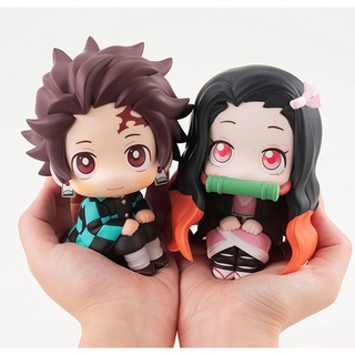 ฟิกเกอร์ Kamado Tanjirou Kamado Nezuko ของเล่นสําหรับตกแต่งเค้ก มี 2 ชิ้น