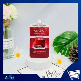 SEWA Rose Whitening Day Cream SPF50+ PA++++ 8g เซวา ครีมบำรุงผิวหน้า 8มล. 1ซอง