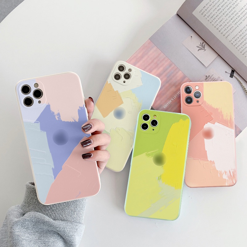 สีผลไม้ BVC เคส iphone ขอบสี่เหลี่ยม 6plus/6s/6splus/7/7plus/8/8plus/x/xr/xs/11/12/pro/max/plus/prom
