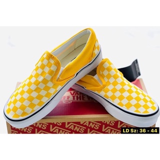 Vans Slip On (size36-44) Yellow หมากรุกเหลืองขาว