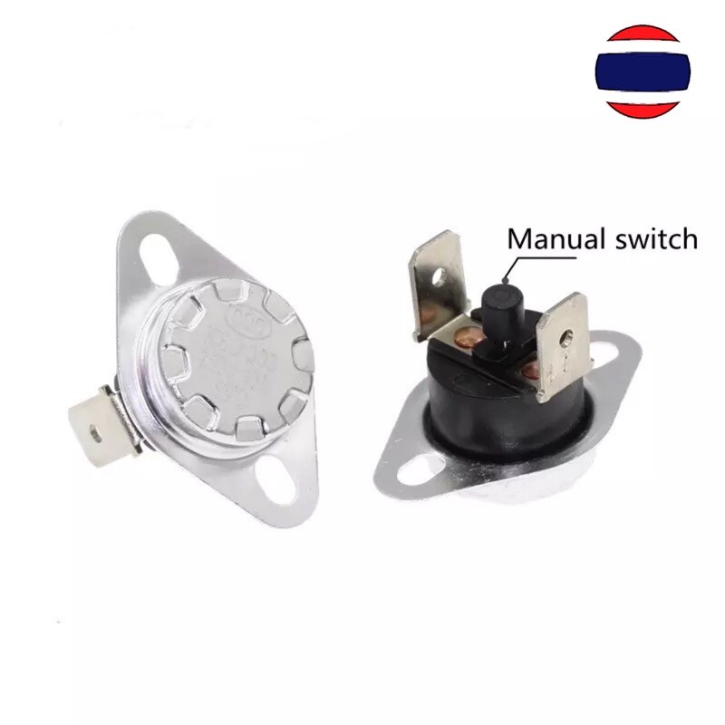 1pcs เทอร์โมสตัท ปุ่มรีเซ็ต KSD301 KSD303 10A 16A 45 - 150 Manual Reset Thermostat Normally Closed