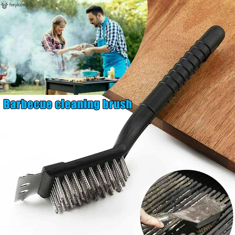 /HK/ BBQ Wire Cleaning Brush Heavy Duty Barbecue Scraper Grill Oven Cleaner Tool Camping