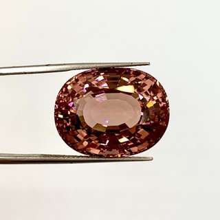 100% Natural 25.04 carats VVS1 Oval Fancy Intense Padparascha Orangy Pink Mozambique Tourmaline No Heat Treatment