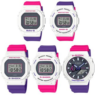 Gshock BabyG Purple-Pink Throwback Series (ฺBGD-560THB-7,BGD-570THB-7,DW-5600THB-7,DW-5700THB-7,GA-2100THB-7)