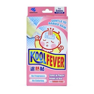 Koolfever คูลฟีเวอร์ แผ่นเจล ลดไข้ สำหรับเด็กเล็ก1 กล่อง