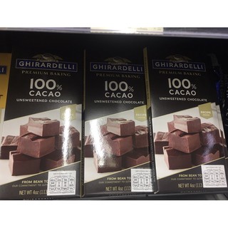 กิลาเดลรี่คาเคาอันสวีท 113กรัม Ghirardelli Cacao Choco 113g 1ชิ้น ราคา279บาท