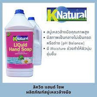 KNatural น้ำยาล้างมือ Liquid hand soap ( 2 แกลอน ) ขนาด 3.8 ลิตร/ 1 แกลอน