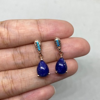 ต่างหูลาพิสลาซูลี่ (Lapis Lazuli) พร้อมส่ง ✨