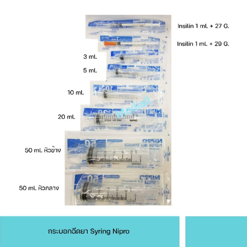 (1 ชิ้น) Syring Nipro ไซริ้งค์ นิปโปร กระบอกฉีดยา