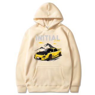 เสื้อกันหนาว มีฮู้ด แบบสวมหัว พิมพ์ลาย Initial D Dreams RX7 FD RE Amemiya ทรงหลวม สไตล์ฮิปฮอป แฟชั่นสําหรับผู้ชาย และผู้หญิง