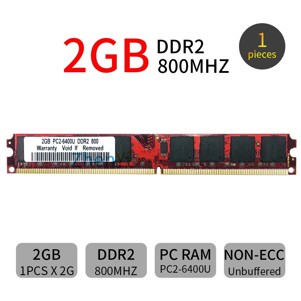 หน่วยความจํา 2 Gb Ddr 2 800 Mhz Pc 2-6400 U Dimm 240 Pin Cl 6 Ram Pc Ram Ad22ZT