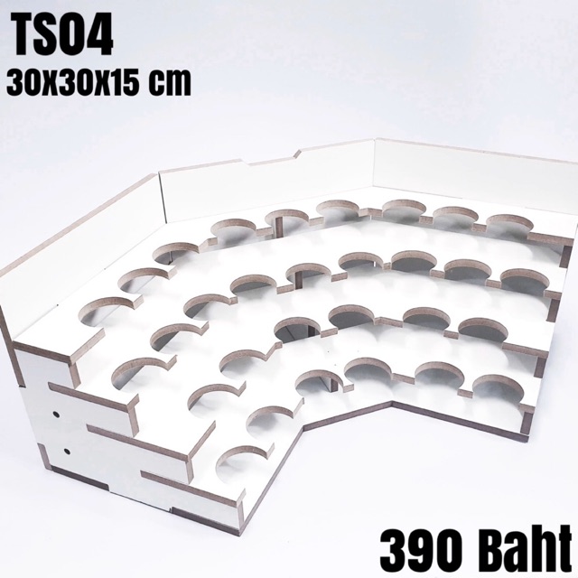 MINI STUDIO TS04 ชั้นวางขวดสี 30 ขวด เข้ามุม