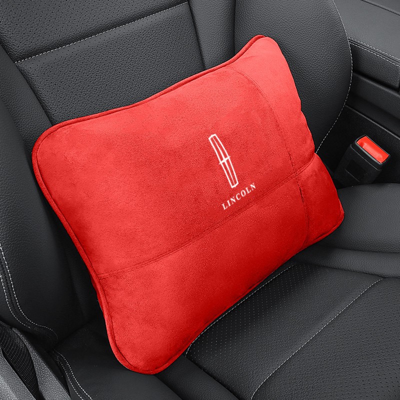 2Pcs Genuine Leather Neck Pillow Headrest For Lincoln MKX MKT MKZ – Black – Easy Clean 3 thumbnail image