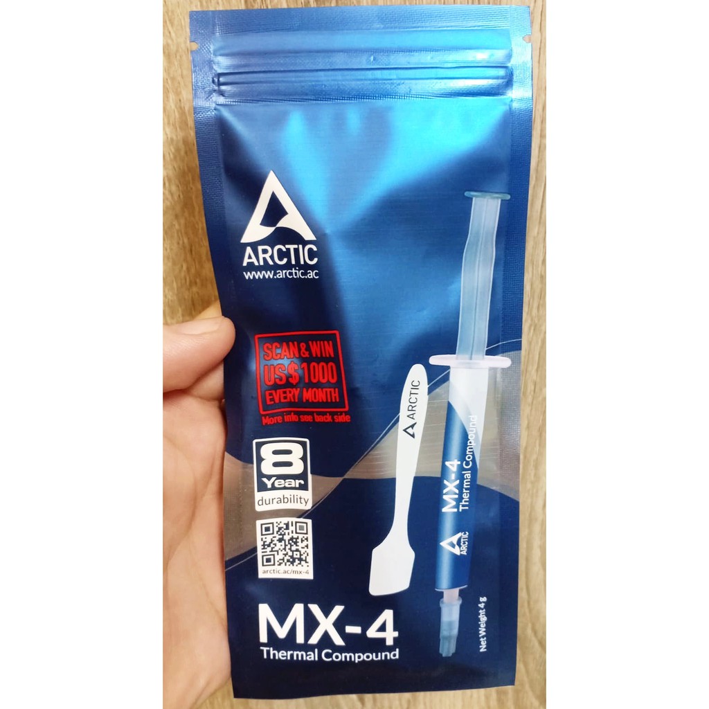 mx4ซิลิโคน Arctic MX-4 4g editionปี2020 (แท้สแกนQR COEDลุ้นชิงโชค)