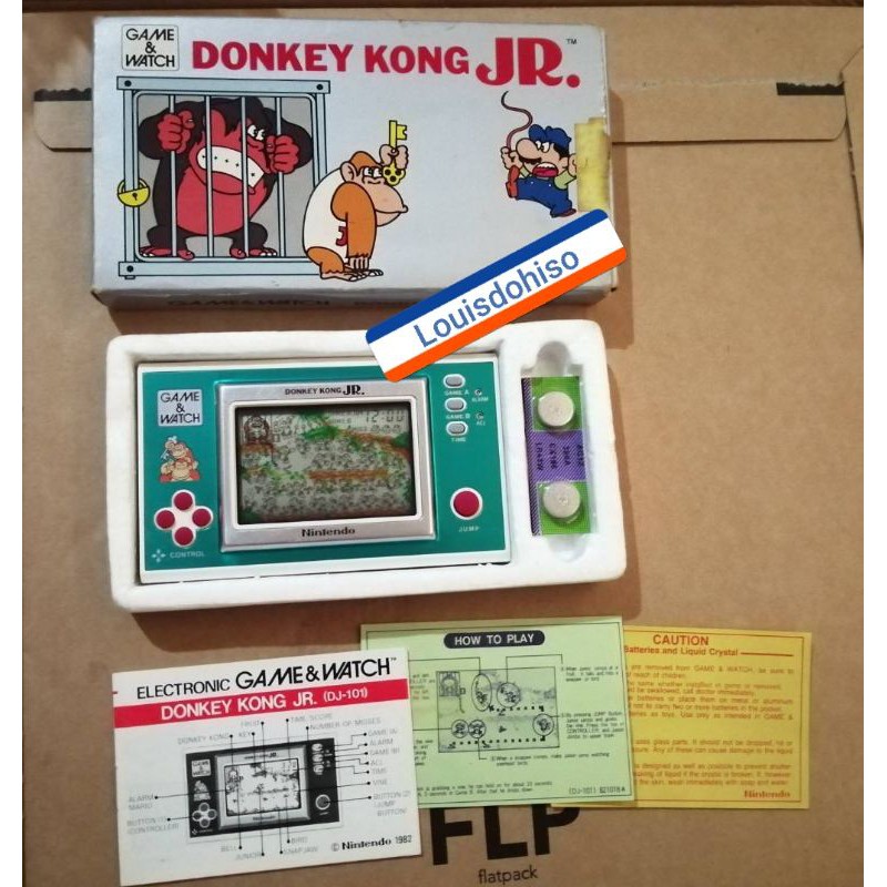 เกมส์กดดองกี้คอง จูเนียร์์์์เนียร์์GAME & WATCH Donkey Kong JR. สภาพสวยน่าสะสม เกมกดเก่า แนวเกมกดปลา